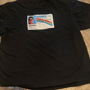 Black Short Sleeve Tee with Badge Graphic